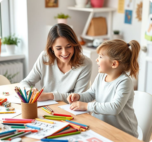 Parent and child learning together