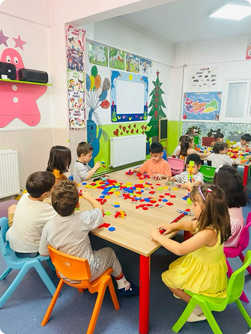 Children learning and playing together