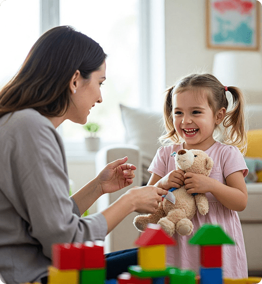 Teacher with child